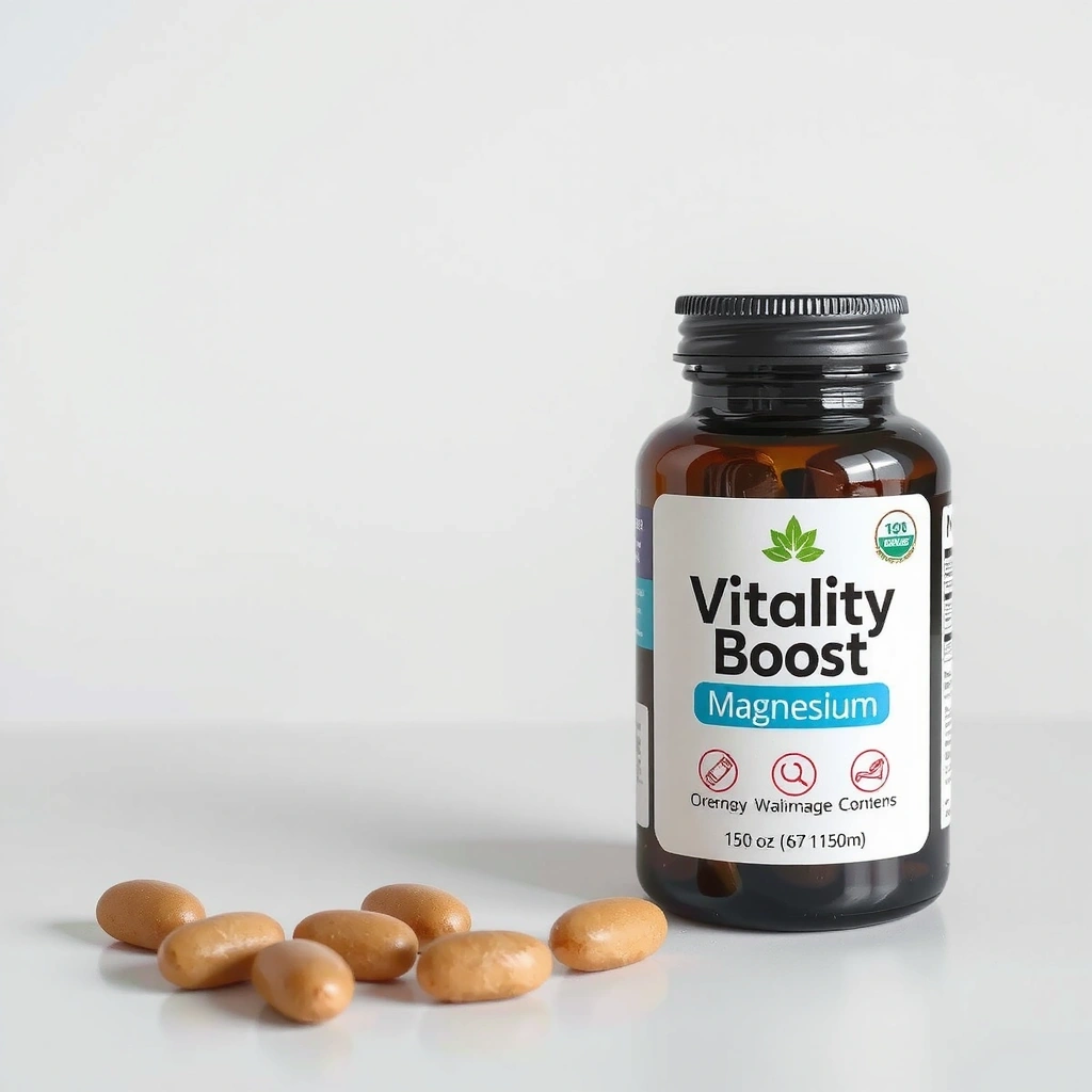 Main product image of Vitality Boost Magnesium supplement bottle